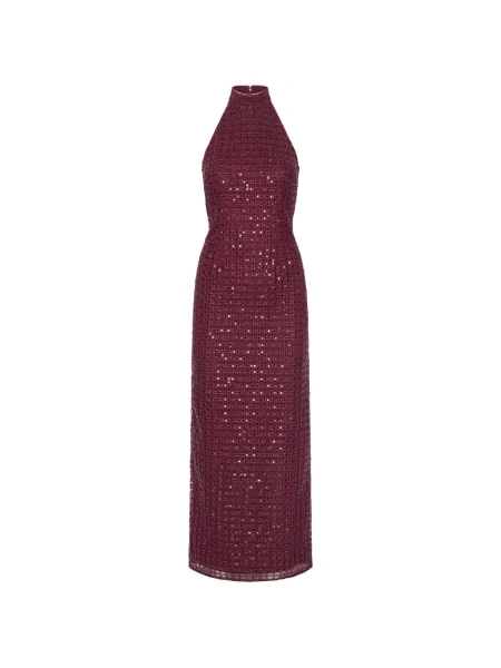 Rochie de seara ROTATE Birger Christensen rosie din poliester reciclat