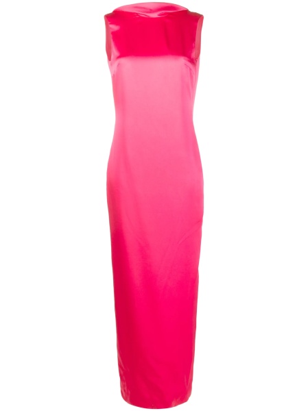 Rochie de seara Versace roz din acetat si vascoza