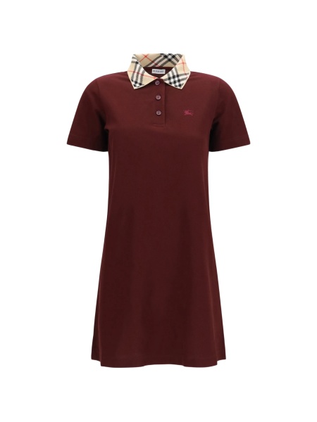 Rochie de zi Burberry rosie din bumbac