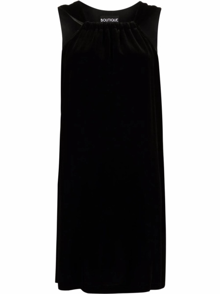 Rochie de zi LOVE Moschino neagra din matase si vascoza