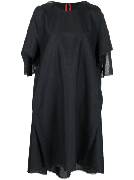 Rochie de zi Maison Margiela gri din mohair si lana