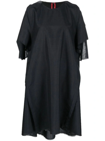 Rochie de zi Maison Margiela gri din mohair si lana
