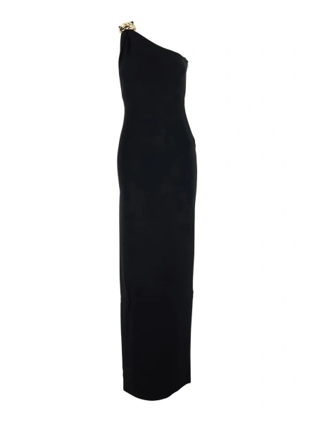 Rochie lunga Elisabetta Franchi neagra din vascoza