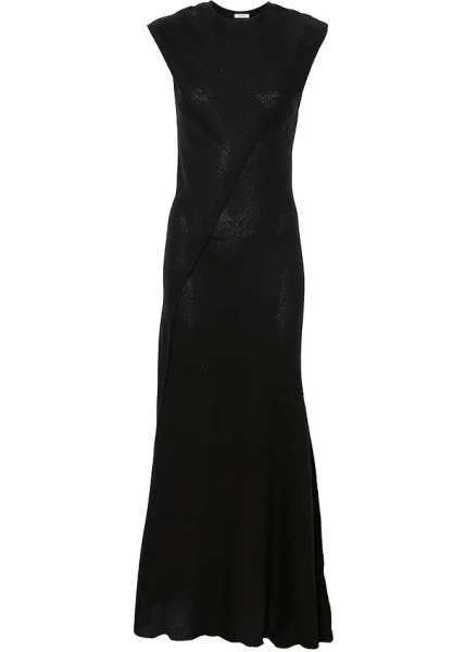 Rochie lunga THE ATTICO neagra din lana