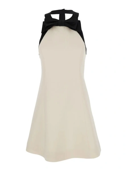 Rochie Valentino Garavani alba din lana si matase