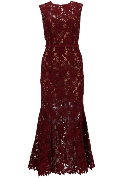 Rochii Floral Lace Midi Dress