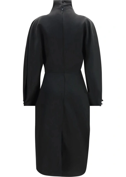 Rochii Harlin draped ramie-blend satin Dress