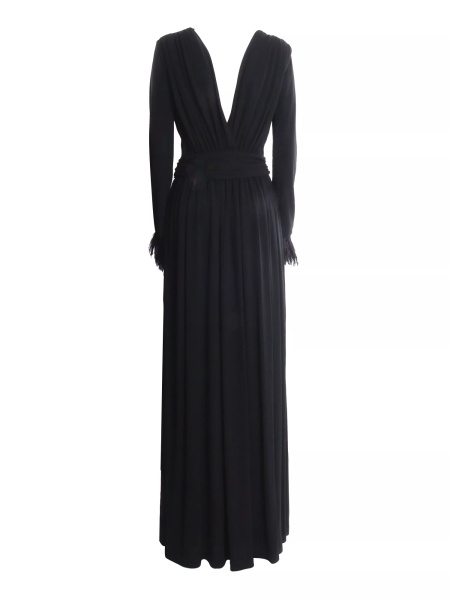 Rochii Pleated dress with feathers