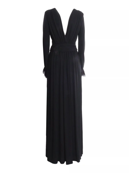 Rochii Pleated dress with feathers