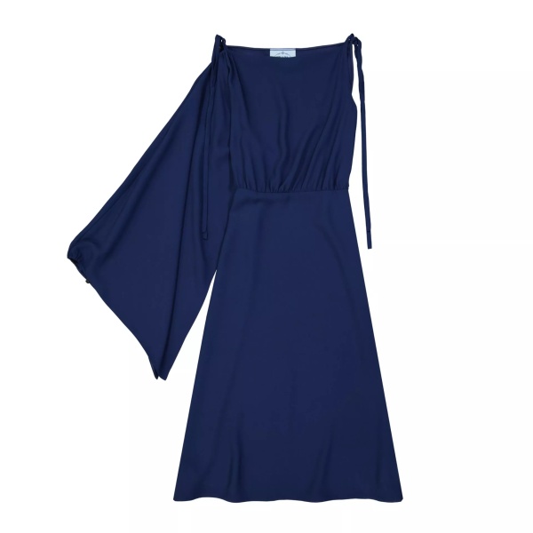 Rochii Prada Flared One Sleeve Midi Dress
