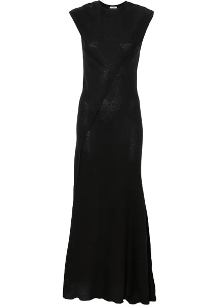 Rochii Scooped back wool long dress