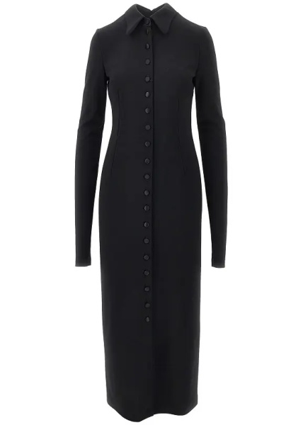 Rochii Wool-blend jersey midi dress