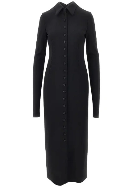 Rochii Wool-blend jersey midi dress