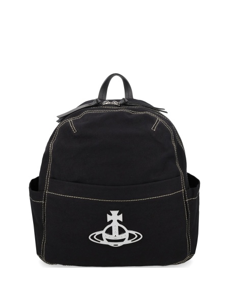 Rucsac Vivienne Westwood negru din bumbac