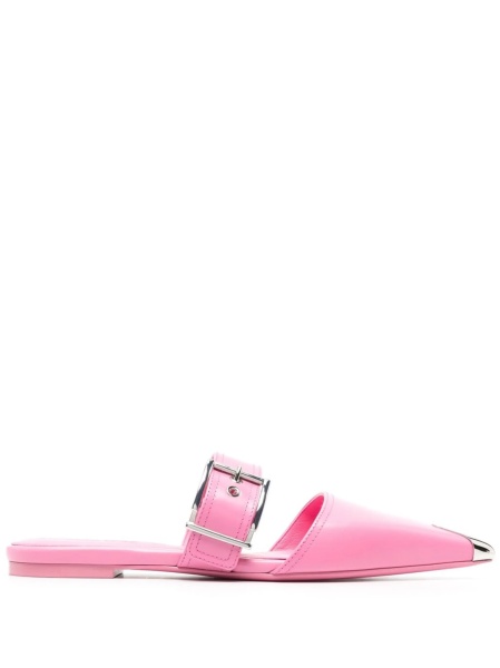 Saboti Alexander McQueen roz din piele