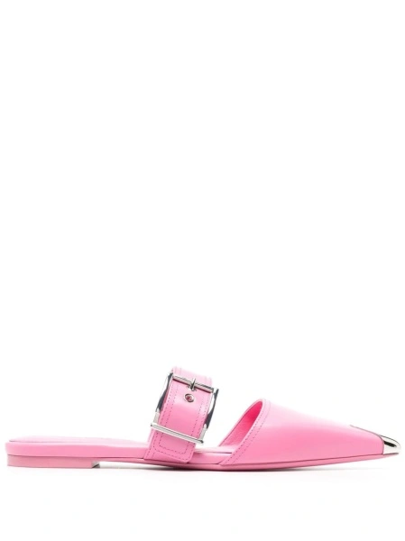 Saboti Alexander McQueen roz din piele