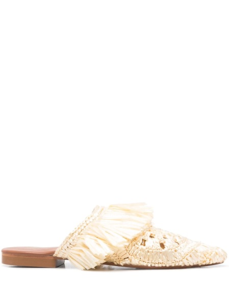 Saboti DE SIENA SHOES neutri din rafie