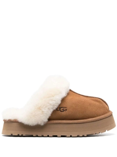 Saboti Mule 'DISQUETTE' Beige with Leather Upper and Rubber Sole Women