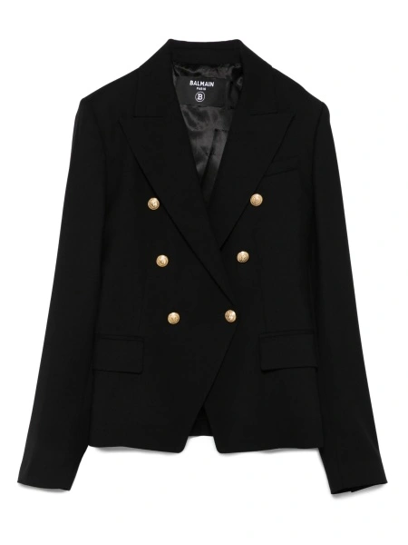 Sacou Balmain negru din elastan si lana