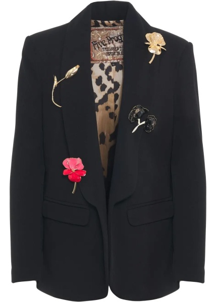 Sacou Blazer with floral applications