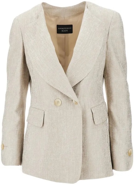 Sacou ICON laminated viscose double-breasted jacket