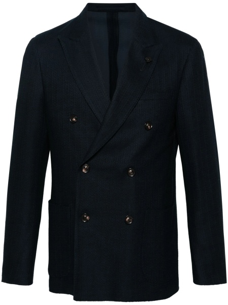 Sacou Lardini albastru din bumbac