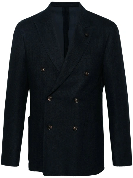 Sacou Lardini albastru din bumbac