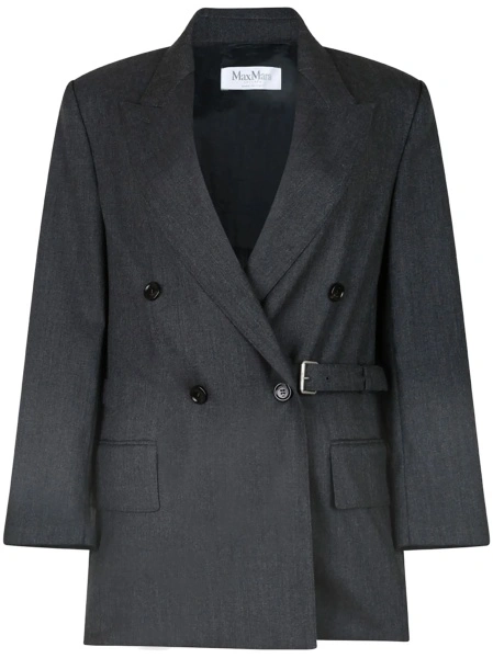 Sacou Max Mara gri din lana