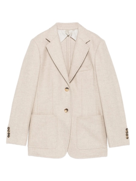 Sacou Max Mara neutru din casmir si lana alpaca