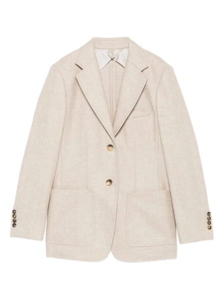 Sacou Max Mara neutru din casmir si lana alpaca