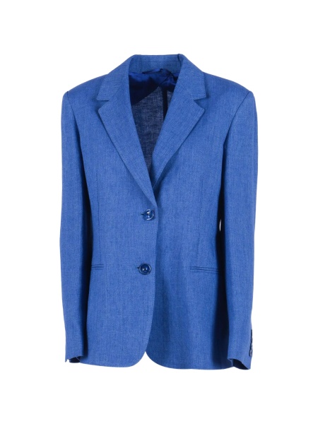 Sacou MaxMara Studio albastru din in