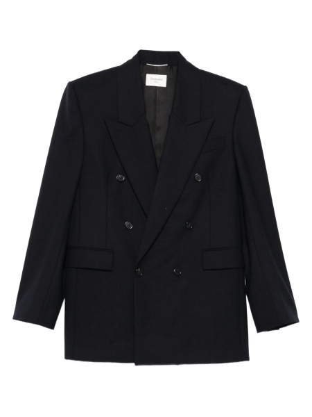 Sacou Saint Laurent albastru din lana