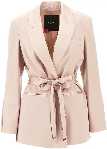 Sacou Satin jacket with belt