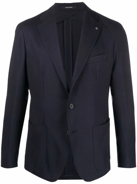 Sacou Tagliatore albastru din lana si spandex/elastan