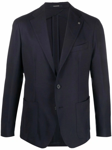 Sacou Tagliatore albastru din lana si spandex/elastan
