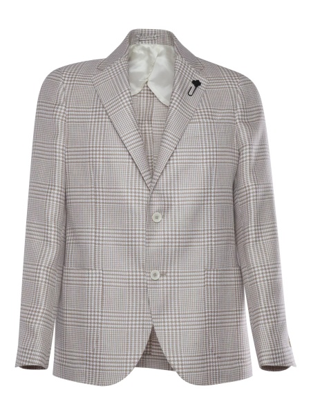 Sacou Tartan single-breasted blazer