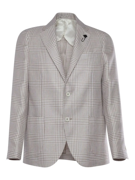 Sacou Tartan single-breasted blazer