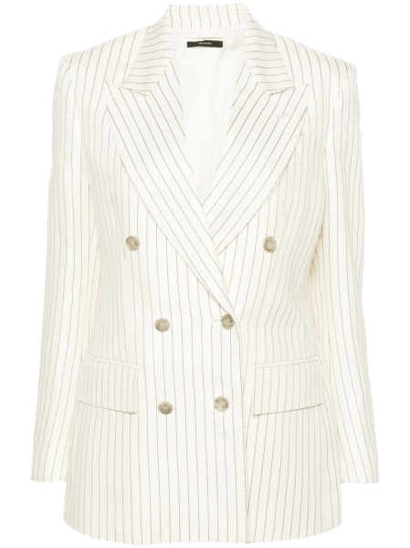 Sacou Tom Ford neutru din lana si matase