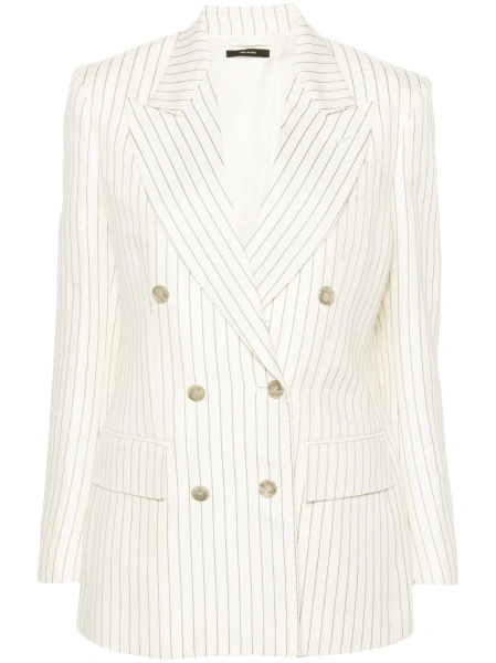 Sacou Tom Ford neutru din lana si matase