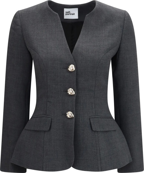 Sacou Wool peplum Blazer