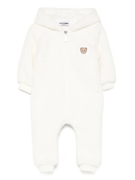 Salopeta Moschino alba din polyester