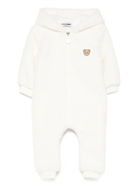 Salopeta Moschino alba din polyester