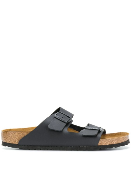 Sandale Birkenstock negre din birko-flor