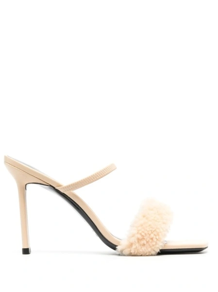 Sandale BY FAR neutre din piele