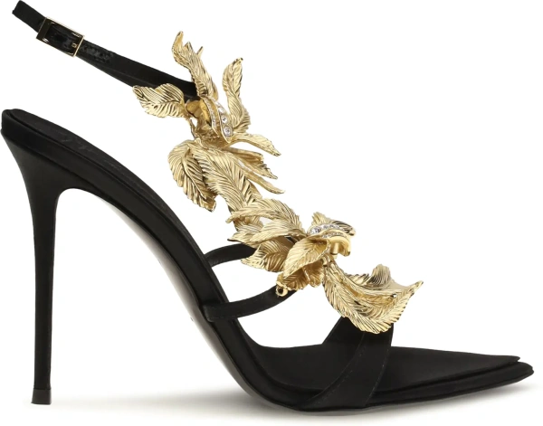 Sandale Giuseppe Zanotti multicolore din matase si satin