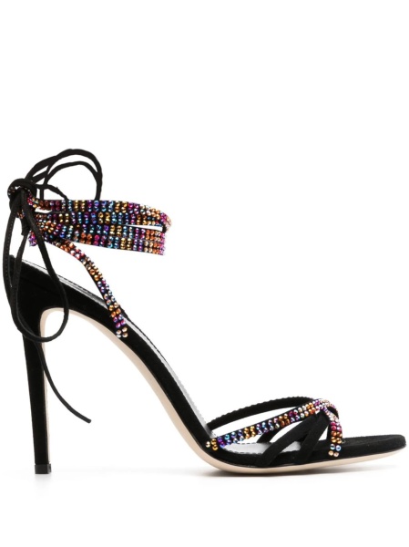 Sandale Paris Texas negre din piele intoarsa
