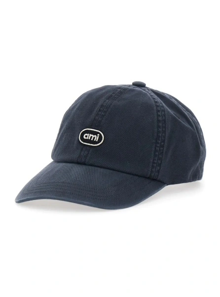 Sapca Black Baseball Cap with Logo Patch on the Front in cotton for Men
