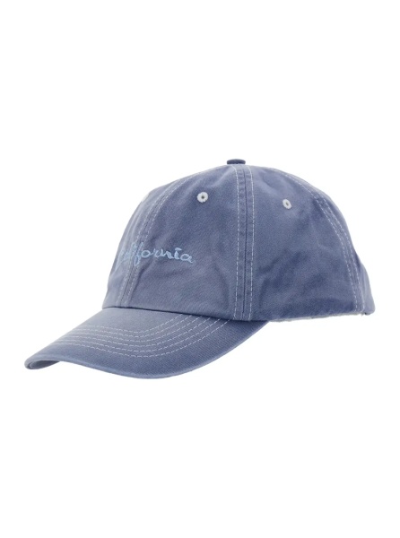 Sapca 'California' Blue Baseball Cap with Front Lettering in Cotton Men