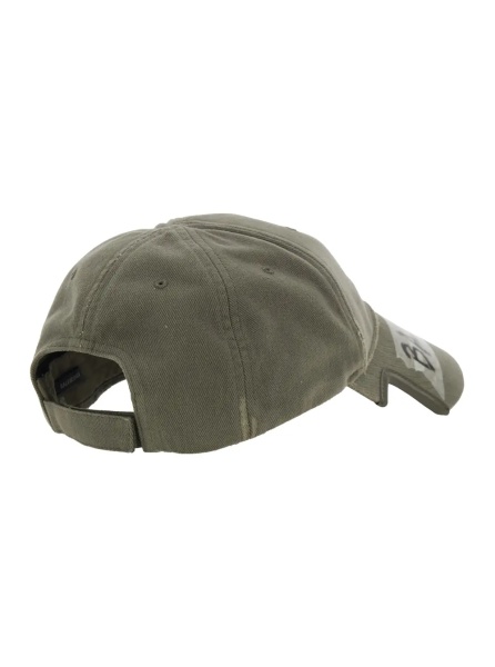 Sapca Green Baseball Cap with Maxi Logo Lettering on the Front in Cotton Man