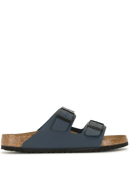 Slapi Birkenstock arizona albastri din piele eco